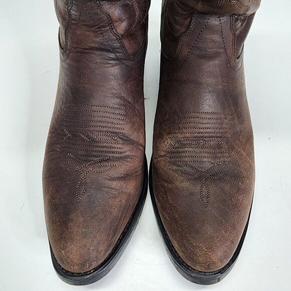 Old West Men\'s TBM3051 Brown Leather‎ Mid-Calf Western Boots - Size 9.5 D main image 6